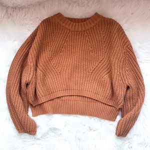 Knitted cropped sweater